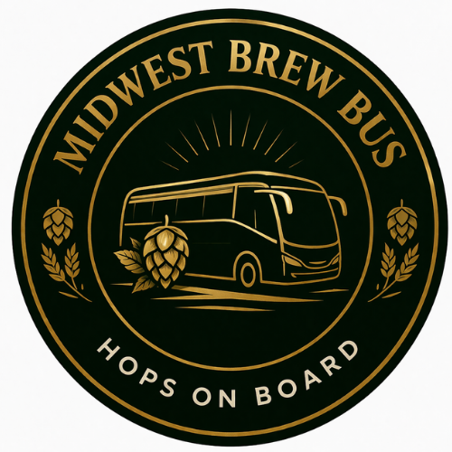 Midwest Brew Bus Hops On Board logo