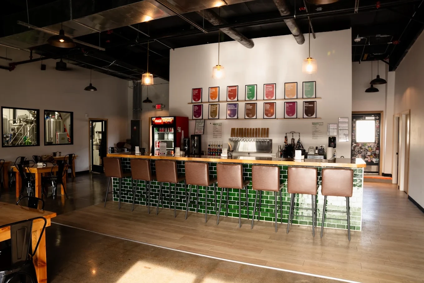XIX Brewing Company taproom bar in Vermillion